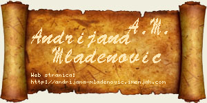 Andrijana Mladenović vizit kartica